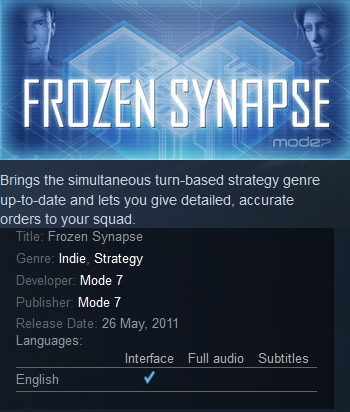 Frozen Synapse Steam - Click Image to Close